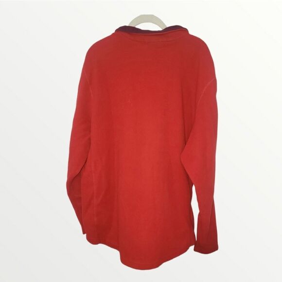 LANDS END- Men’s Burnt Orange Zip Sweater Long Sleeve Pullover Knit xxl - Picture 2 of 6